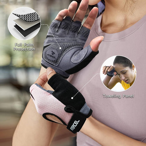 Weight Lifting Gloves Full Palm Protection, Workout Gloves for Gym, Cycling, Exercise, Breathable, Super Lightweight for Mens and Women